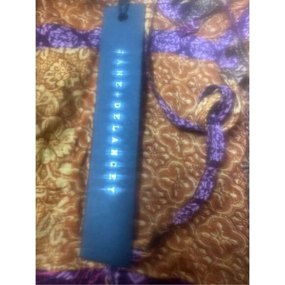 Women's Multicolor V-Neck long Sleeve Peasant tunic Blouse Size Small - Picture 4 of 8